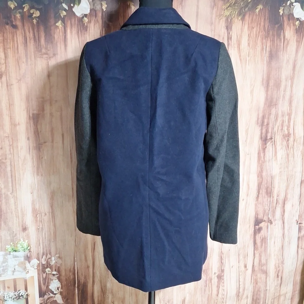 Forever 21 Med blue/ Grey coat with 2 front pockets